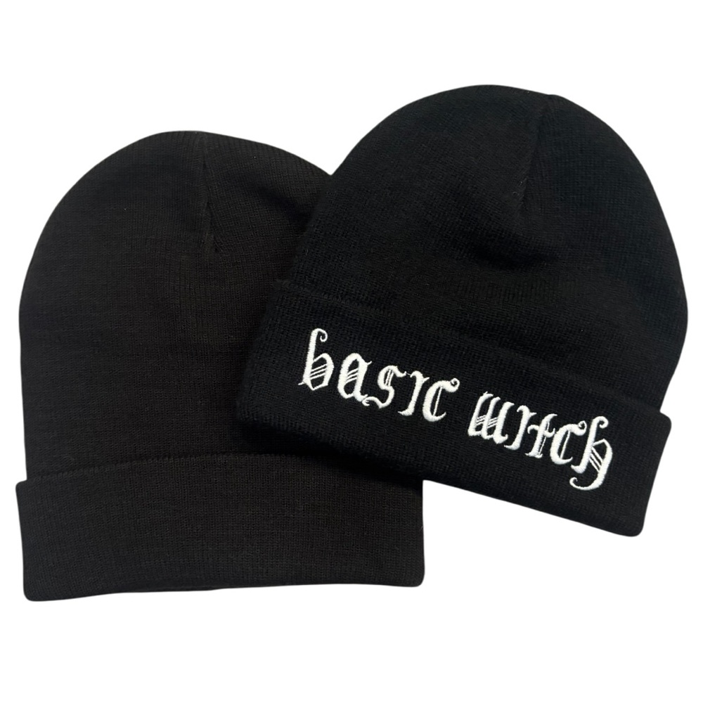 Knit Beanie Hat Basic Witch Graphic Knit Hat Bund… - image 7